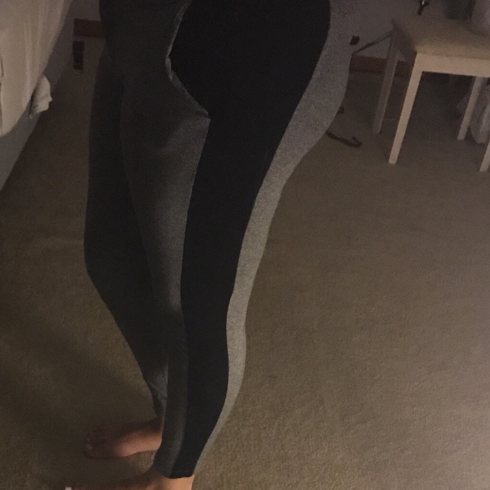 Grey/black trouser leggings